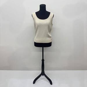 Vintage St. John Basics Ivory Knitted Tank Top (S)